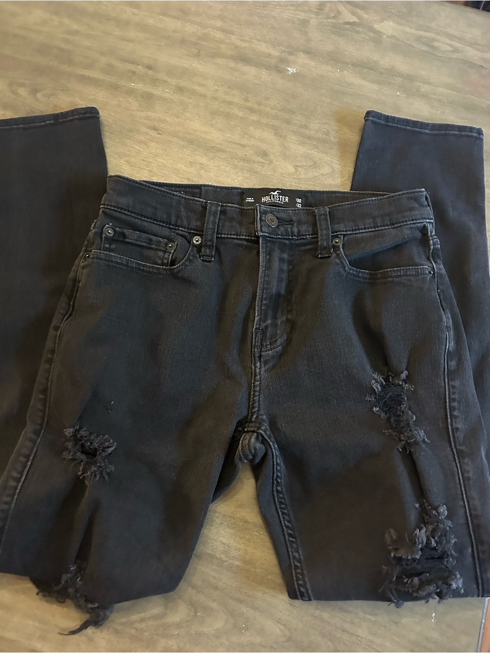 Hollister Women’s Black Distressed Slim Jeans